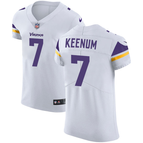 Nike Vikings #7 Case Keenum White Men's Stitched NFL Vapor Untouchable Elite Jersey